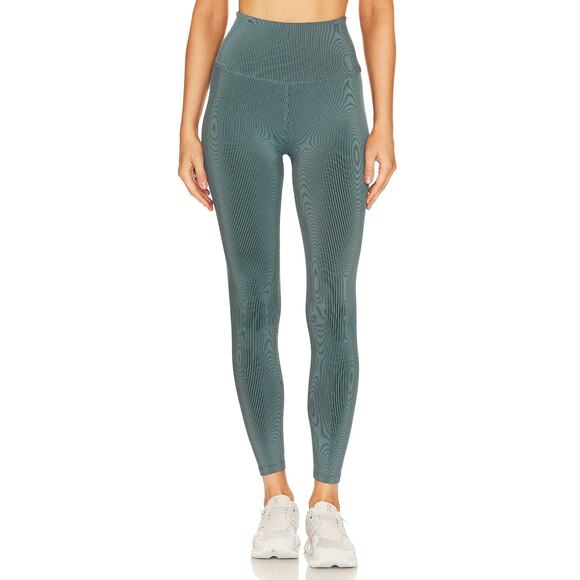 Beyond Yoga Pants - Beyond Yoga Womens Medium Storm Dimensions High Waist Midi Ribbed Leggings L4-15